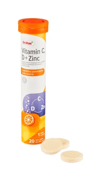 Dr. Max Vitamin C, D + Zinc 1×20 ks, šumivé tbl s vitamínom C, D a zinkom