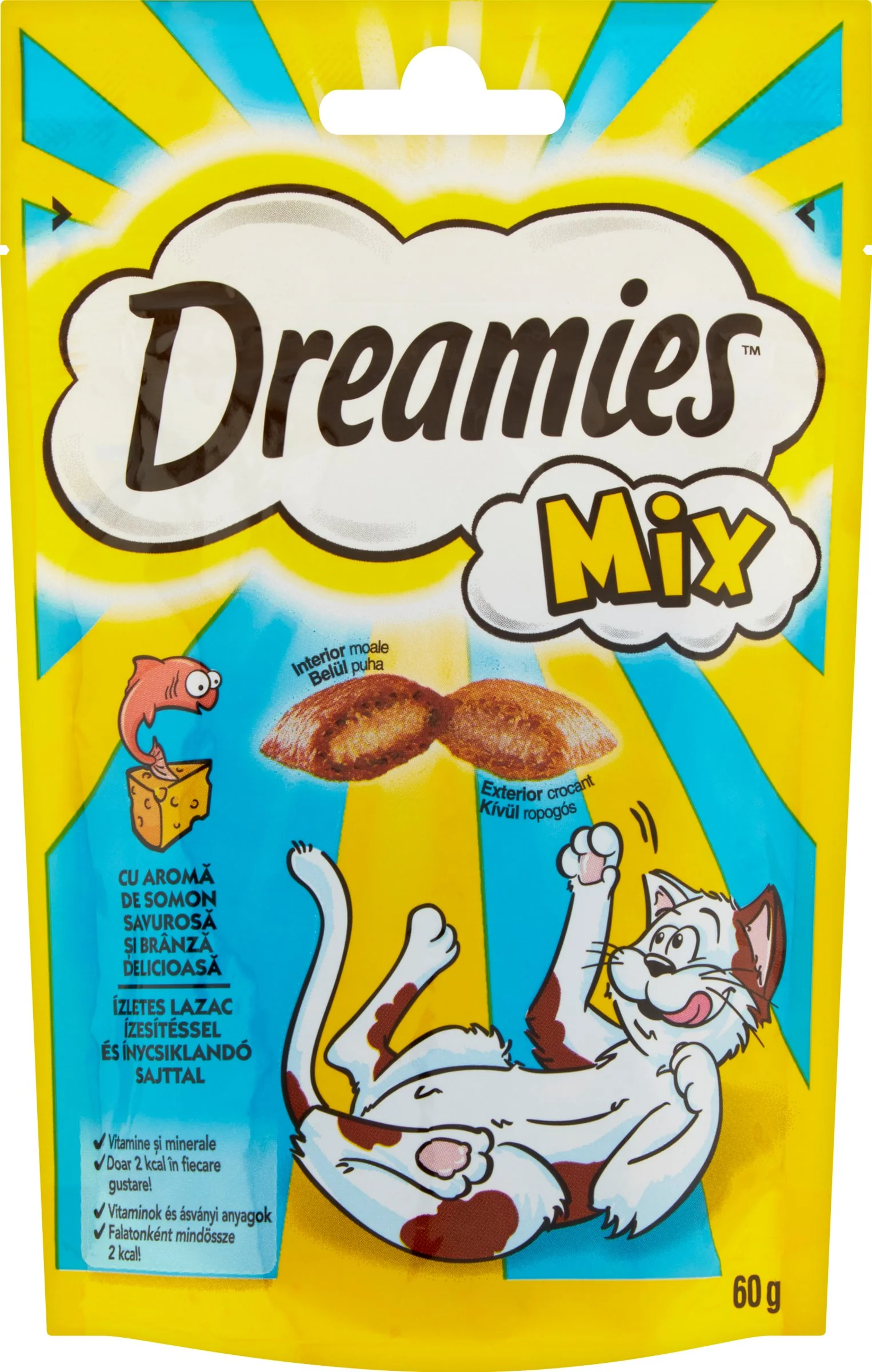 Dreamies Vankúšiky Losos+Syr 60g