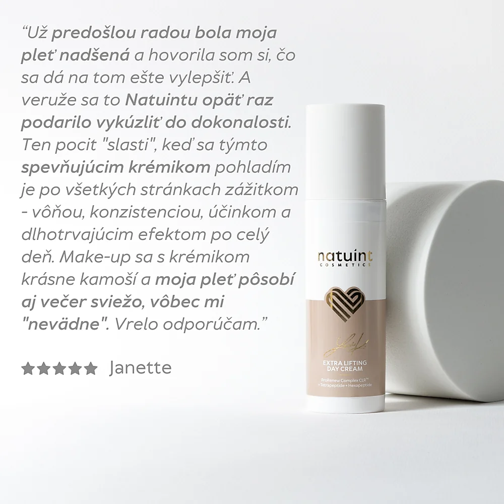 Natuint cosmetics - Exclusive - Spevňujúci krém denný s liftingovým efektom Exclusive - Extra Lifting Day Cream