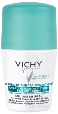 VICHY Antiperspirant 48h, nezanecháva stopy na oblečení roll-on 50 ml