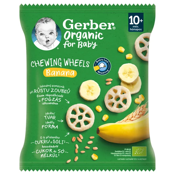 Gerber Organic Chrumkavé kolieska banánové