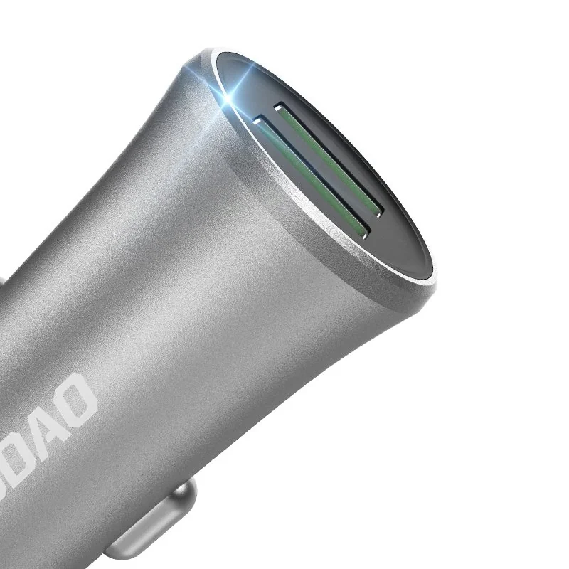 Dudao R6S autonabíjačka 2x USB 3.4A, sivá 