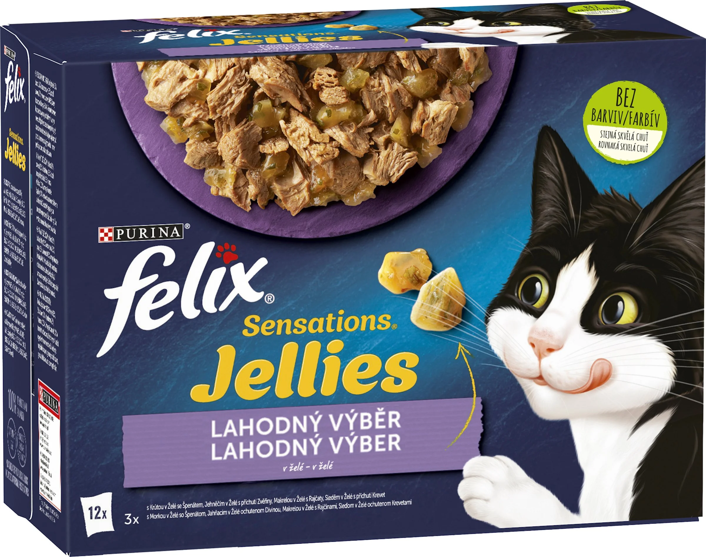 FELIX Sensations Jellies jahňacie/makrela/treska/morka v och. Želé (12x85g) 12×85g