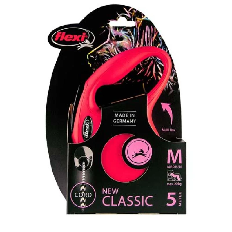 flexi New Classic lanko M 5m do 20kg červené 