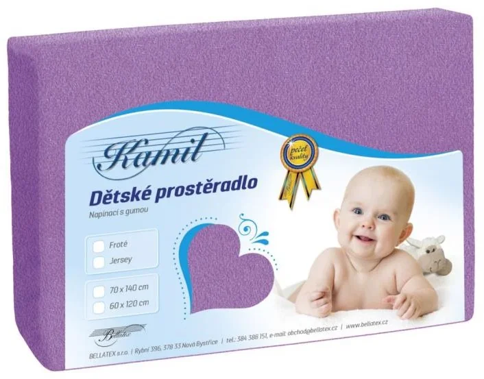 Detské prestieradlo FROTÉ 70x140 019 fialová K2