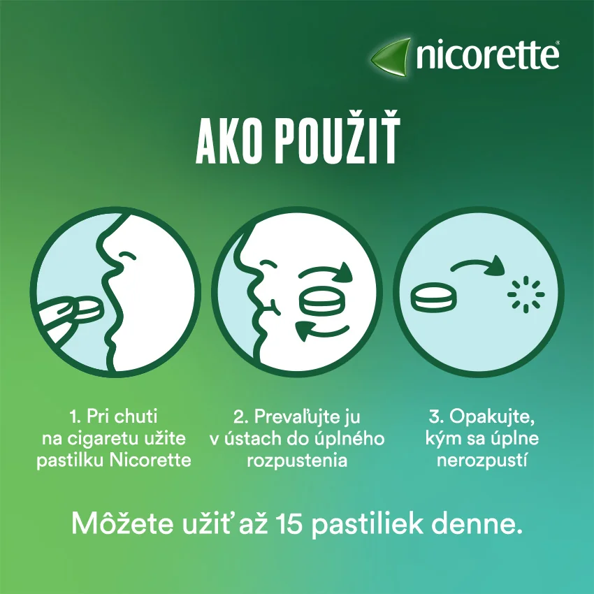 Nicorette® Mint lisované pastilky 4 mg 2×40 ks, lisované pastilky