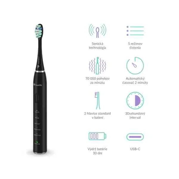 TrueLife SonicBrush Clean30 Black 1x1 ks, sonická kefka