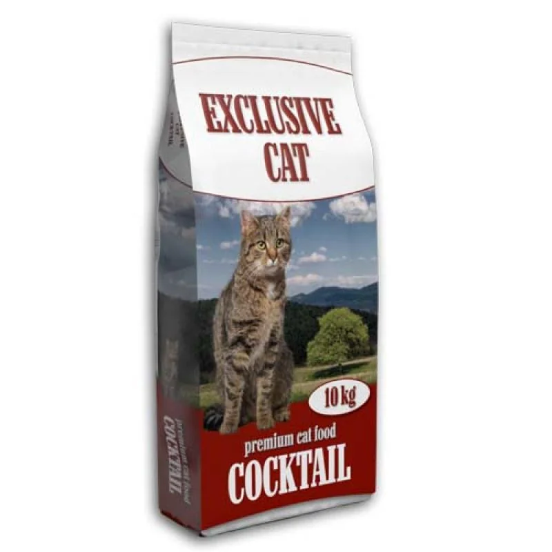 DELIKAN EXCLUSIVE CAT Cocktail 10kg Krmivo pre vonkajšie a vnútorné mačky z hydinového mäsa a rýb 