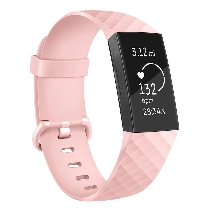 BStrap Silicone Diamond (Large) remienok na Fitbit Charge 3 / 4, sand pink