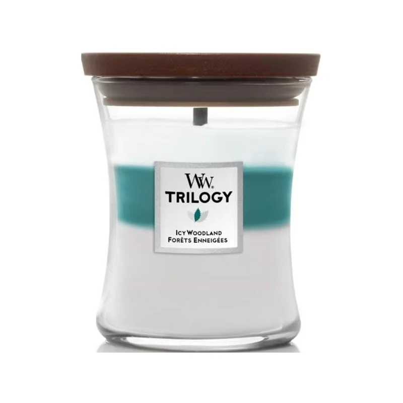 Wood Wick Trilogy vonná sviečka Stredná 275 g Icy Woodland