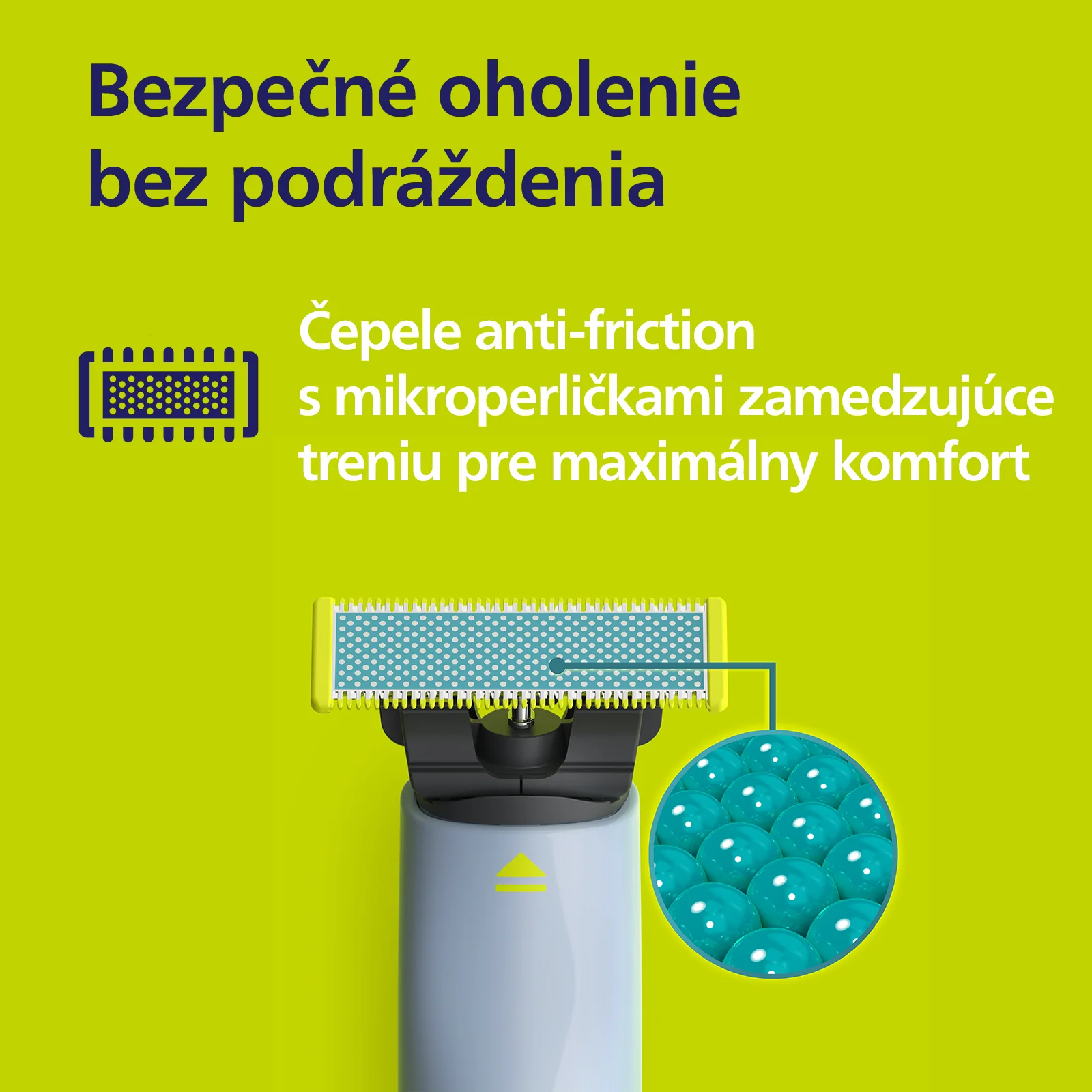 Philips OneBlade First Shave na tvár + extra čepeľ anti-friction QP1324/30 1×1 ks, holiaci strojček