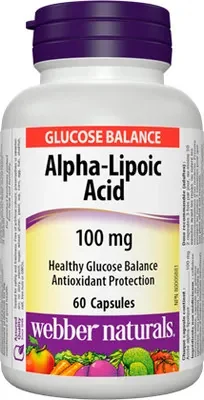 WEBBER NATURALS Alfa-lipoicka-kyselina 100 mg ALA 60 kapsúl