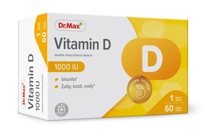 Dr. Max Vitamín D 1000 I.U. 1×60 kapsúl, vitamín D
