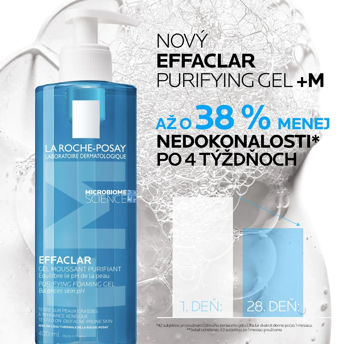 LA ROCHE-POSAY Effaclar Čistiaci penivý gél 400 ml 1×400 ml, čistiaci gél