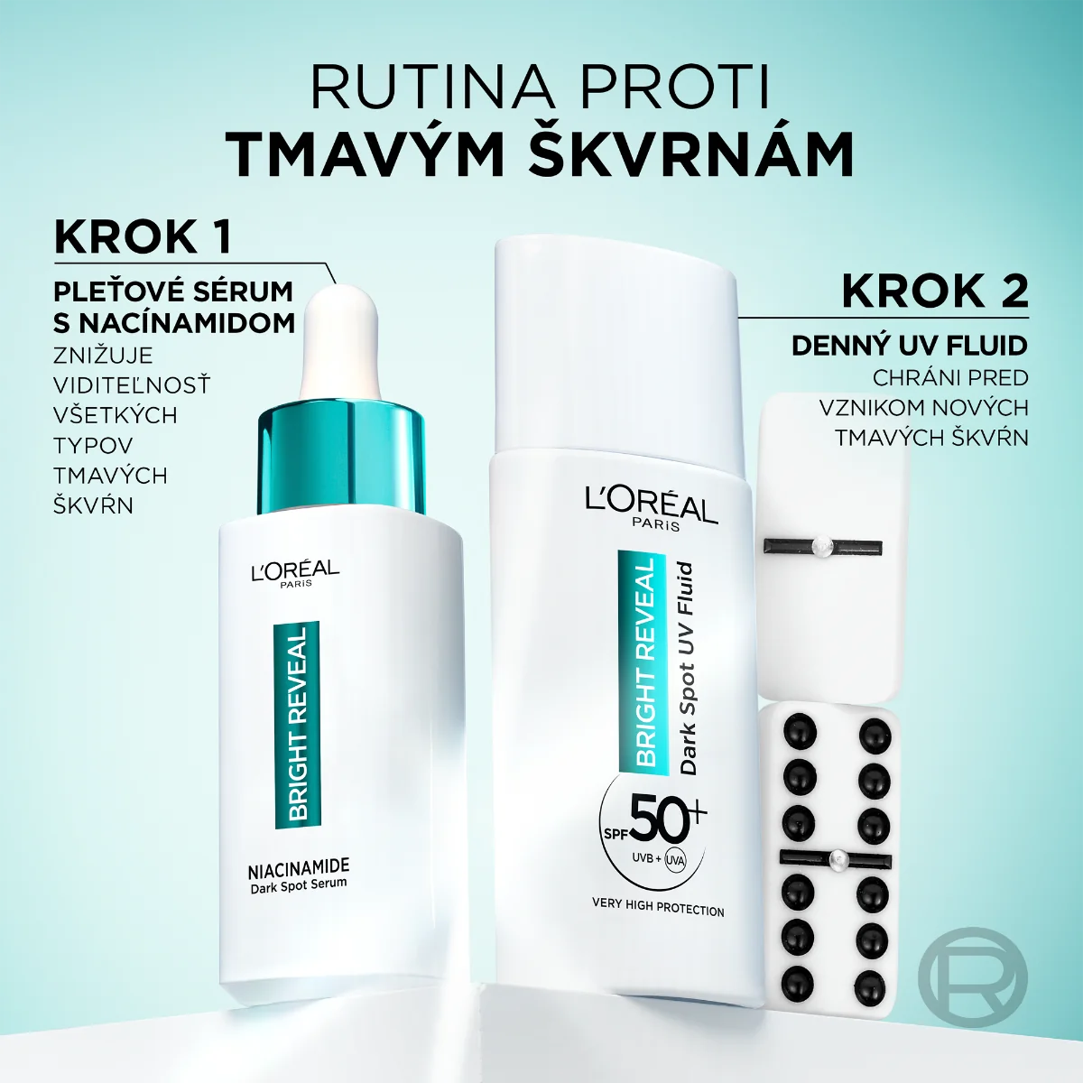 L'Oréal Paris Bright Reveal denní Anti-UV fluid SPF 50+ proti tmavým škvrnám 1×50 ml, denný krém