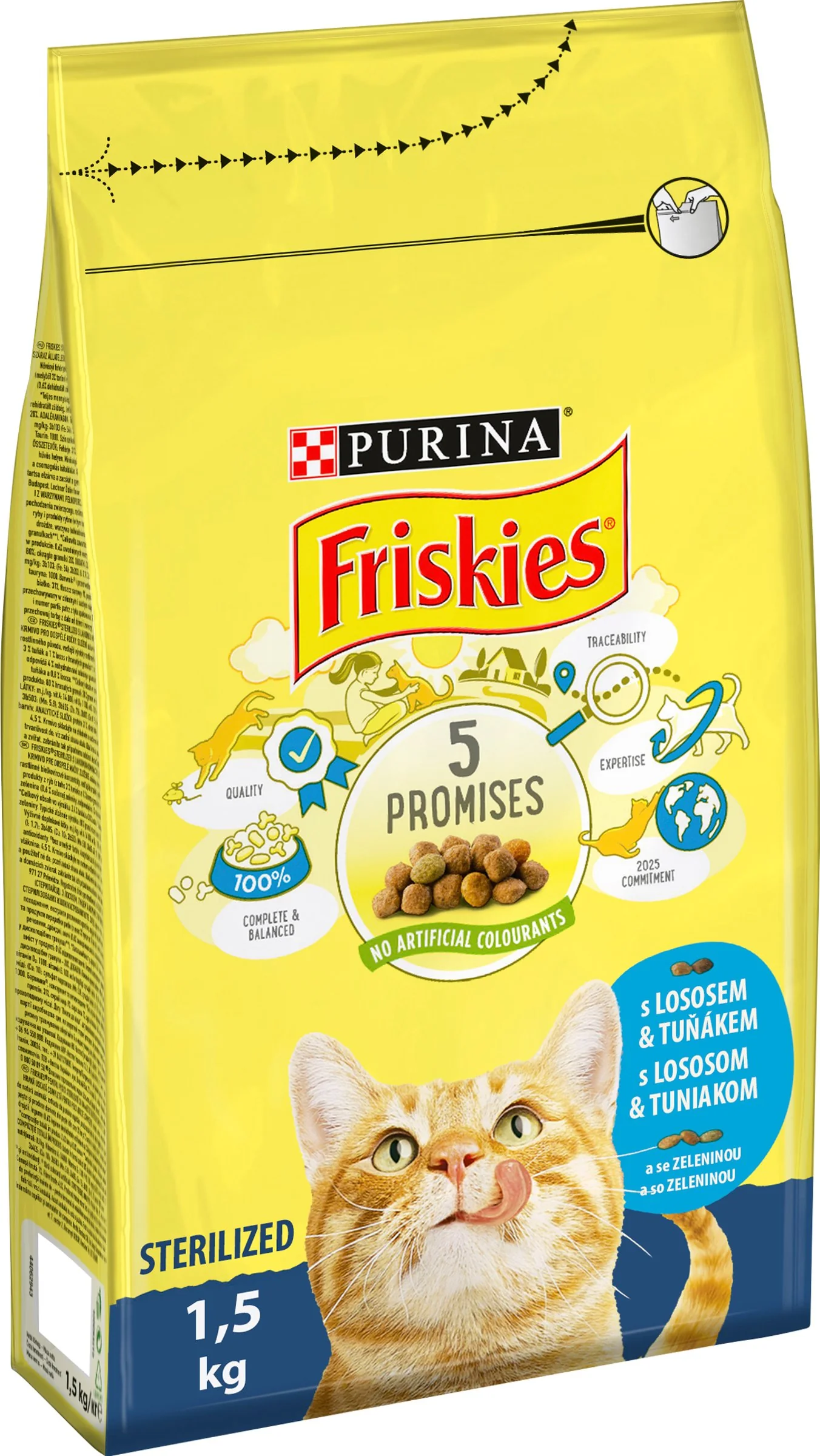 FRISKIES GM 1x1,5kg Sterilised losos 1×1,5 kg, kompletné krmivo pre dospelé mačky