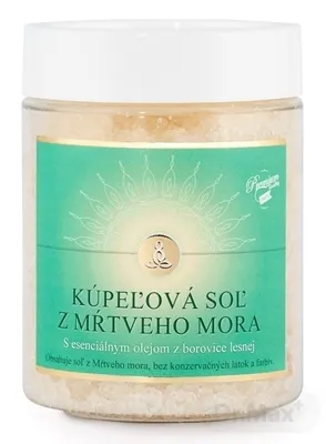 ZENDREAMTHERAPY Kúpeľová soľ z Mŕtveho mora s éterickým olejom borovica lesná 1×500 g, soľ z Mŕtveho mora