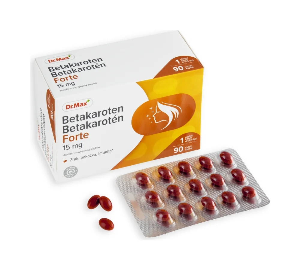 Dr. Max Betakarotén Forte 15 mg 1×90 cps, výživový doplnok