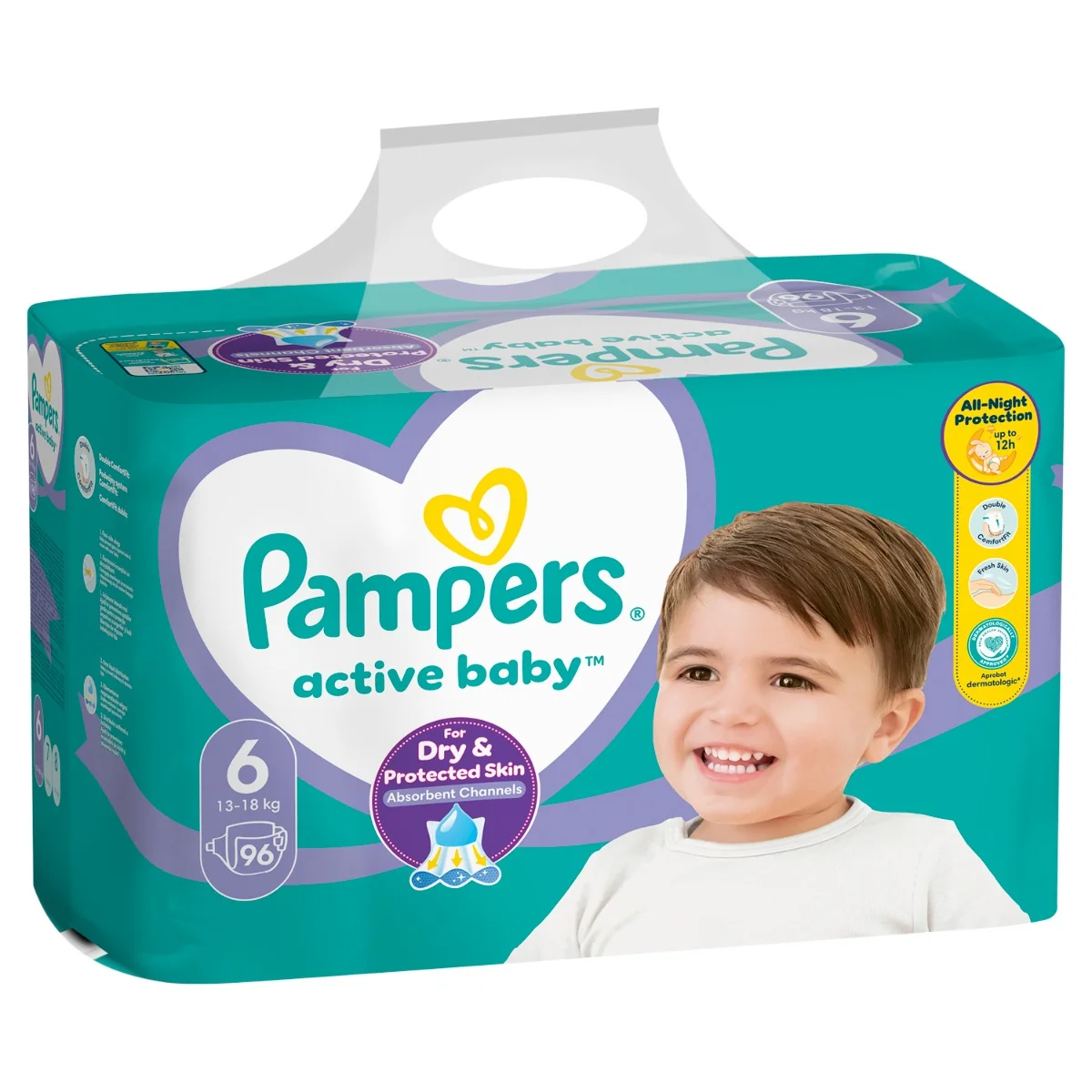 Pampers Active Baby Veľ. 6,96 ks,13kg - 18kg 1×96 ks, plienky