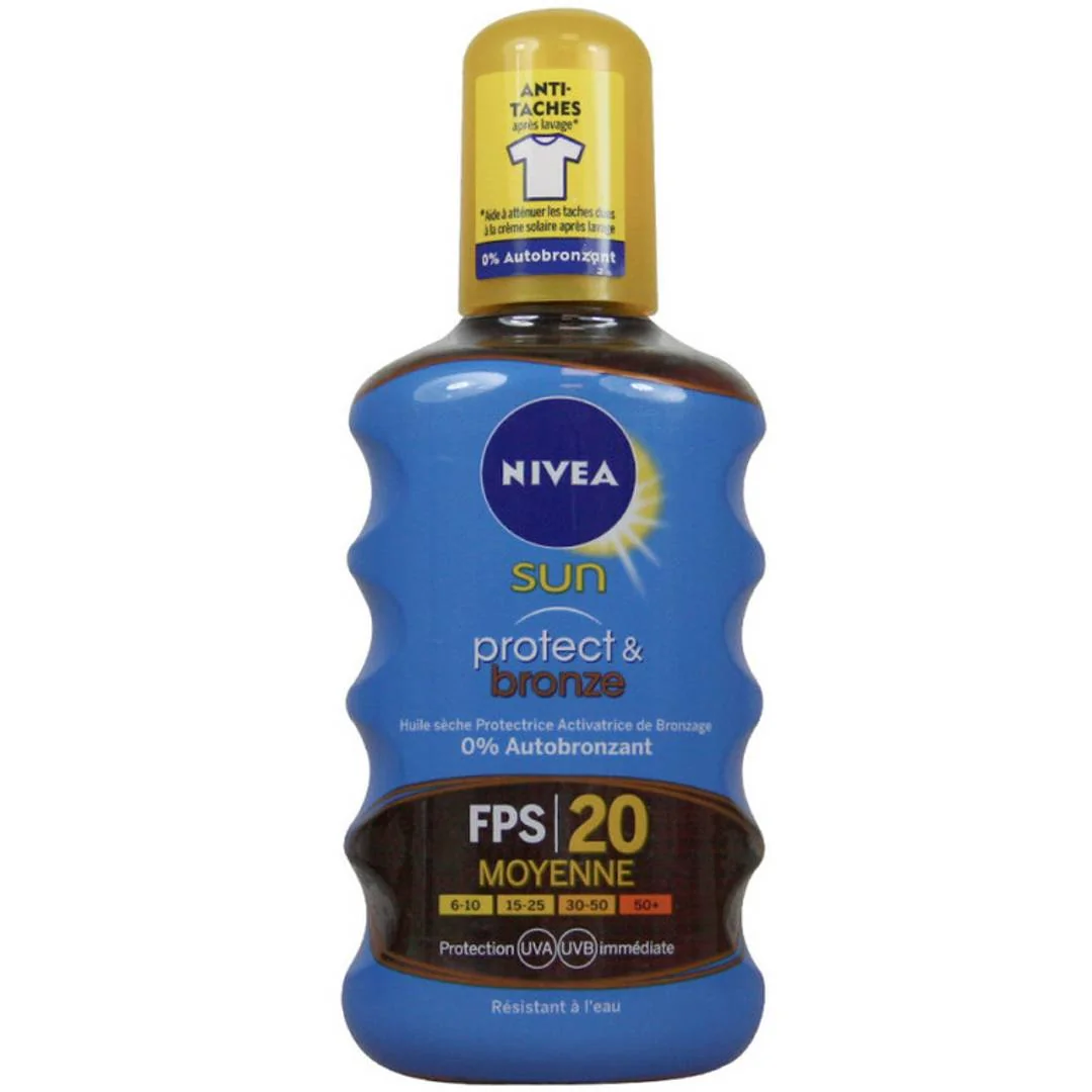 NIVEA SUN Protect & Bronze olej na opaľovanie SPF20 200ml