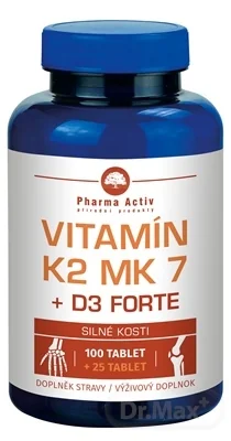 Pharma Activ Vitamín K2 MK 7 + D3 FORTE