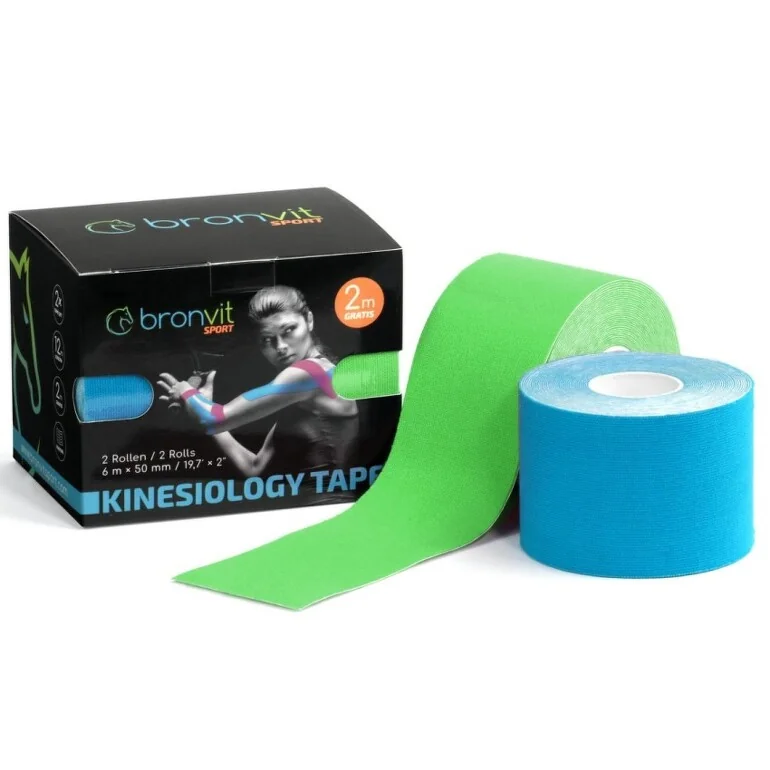 BronVit Sport Kinesio Tape classic set modrá+zelená 2 x 5cm x 6m