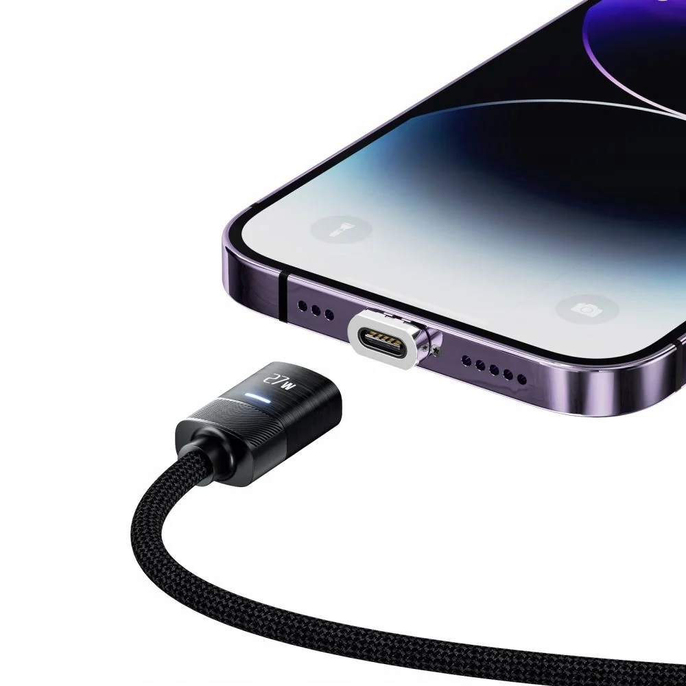 Tech-Protect Ultraboost magnetický kábel USB-C - USB-C / Lightning 27W 3A 2m, čierny