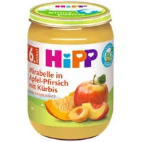 HIPP BIO Jablko, broskyne, mirabelky, maslová tekvica od 6. mesiaca, 190 g