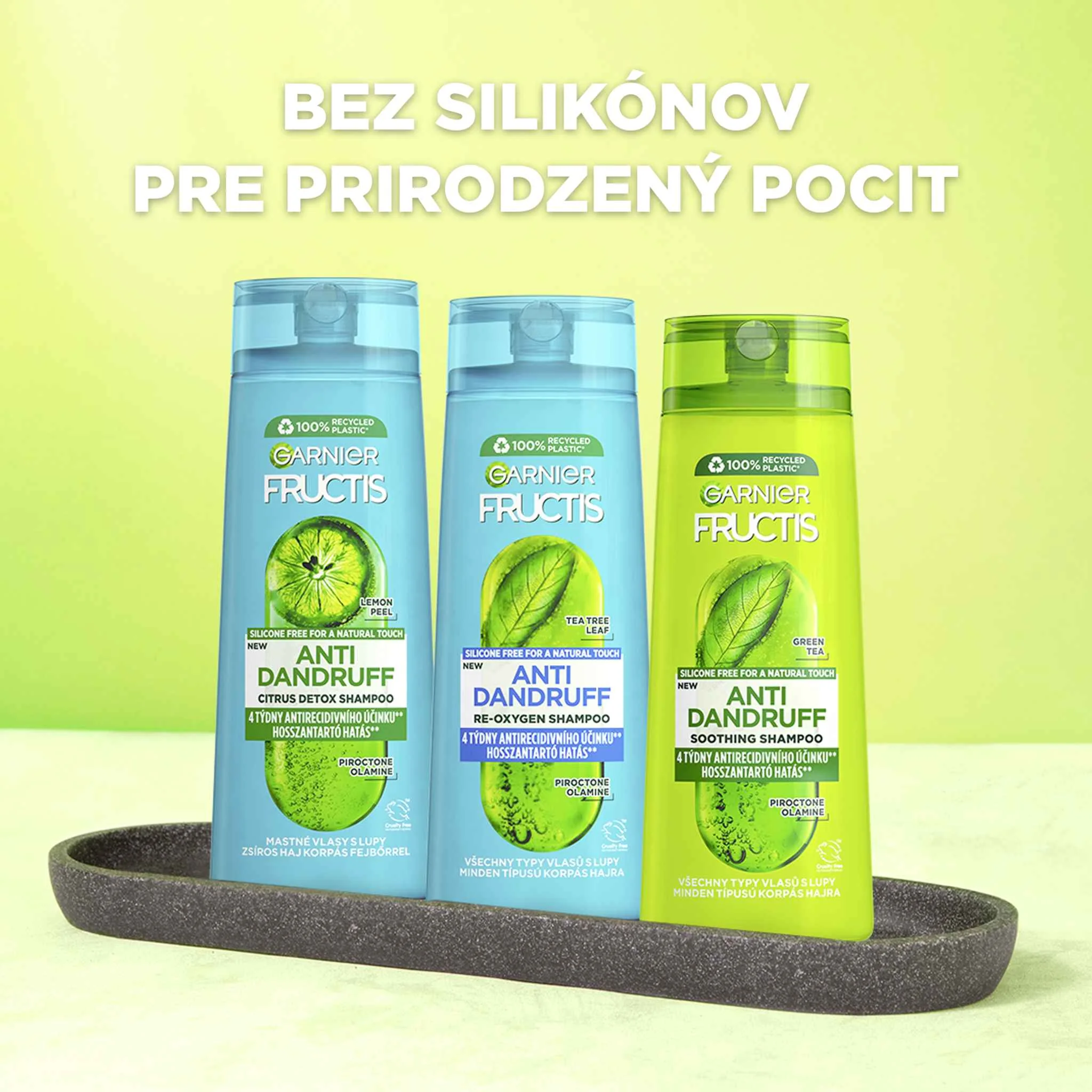 Garnier Fructis Antidandruff upokojujúci šampón na všetky typy vlasov s lupinami 1×250 ml, šampón