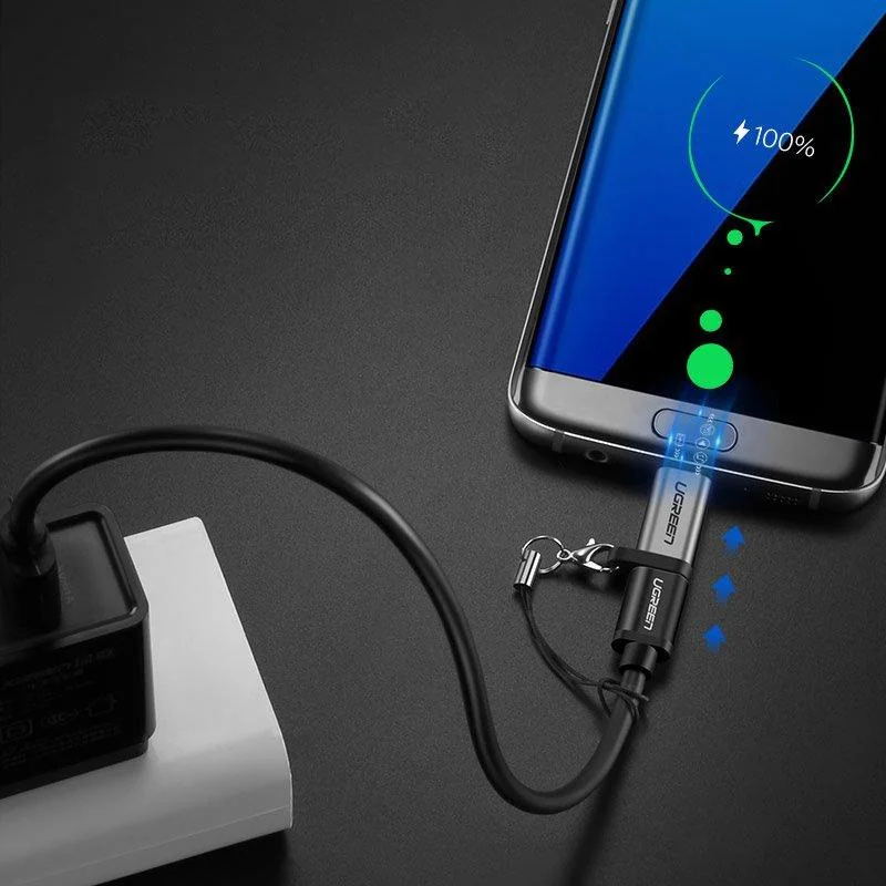 Ugreen US282 adaptér USB-C / micro USB, šedý 