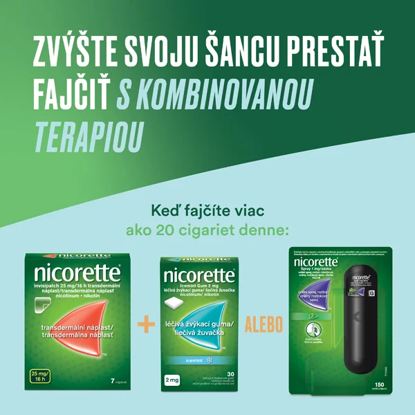 Nicorette® invisipatch 25 mg/16 h 1×7 ks, transdermálna náplasť