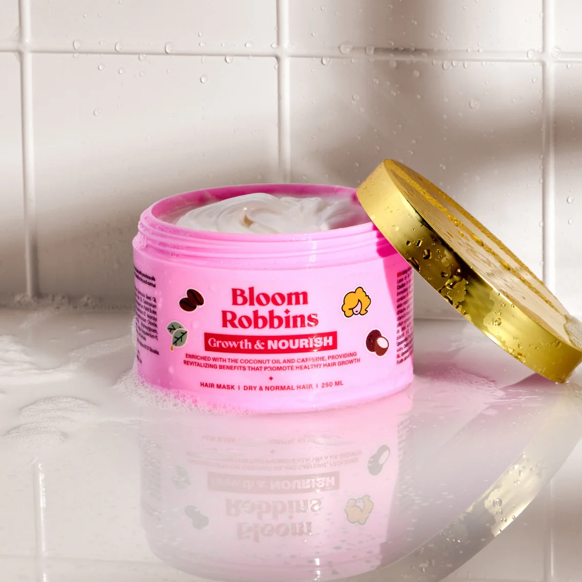 BLOOM ROBBINS maska na rast vlasov s kofeínom 1×250 ml, maska na vlasy