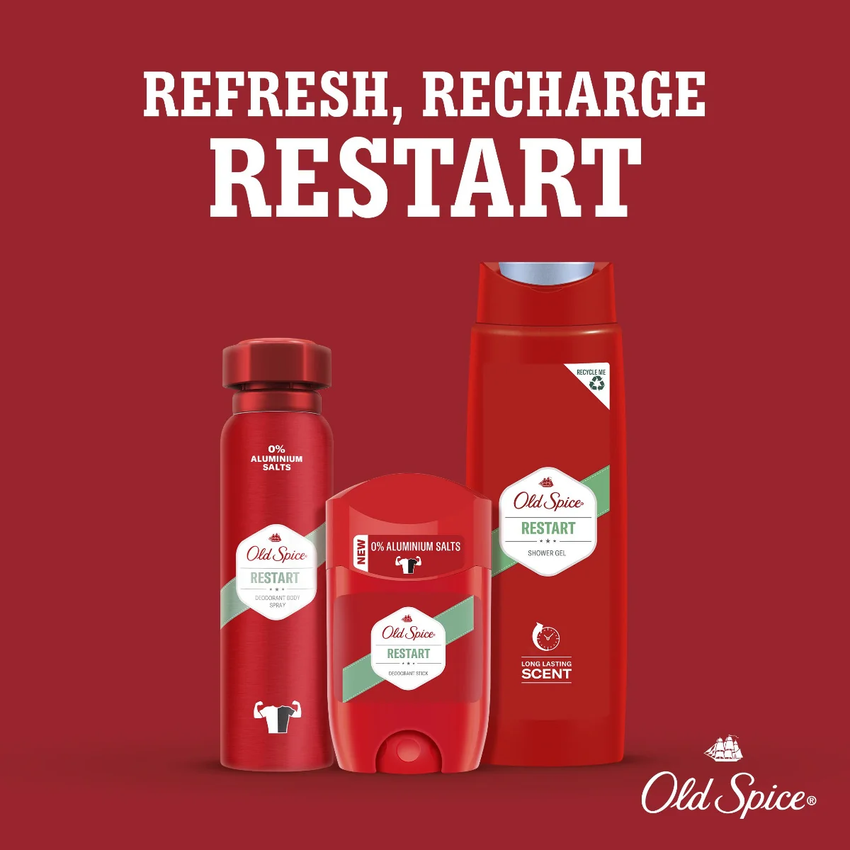 OLD SPICE SPRAY RESTART 1×150 ml, dezodorant