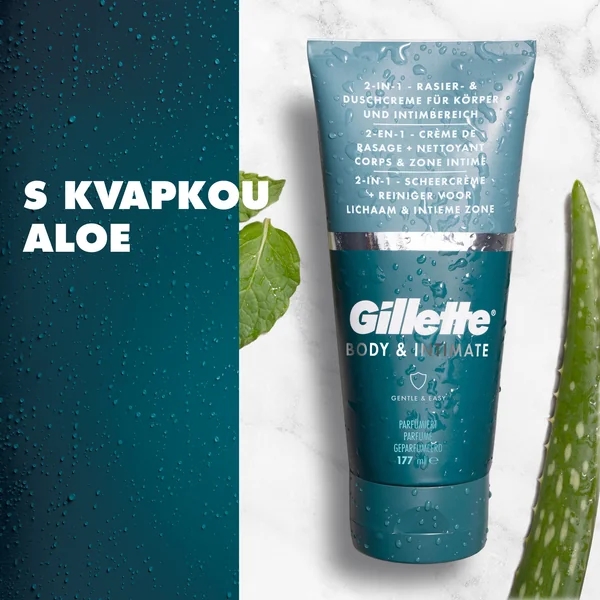 Gillette Intimate prípravok na holenie slabín a umývacia emulzia 1×150 ml, umývacia emulzia na holenie