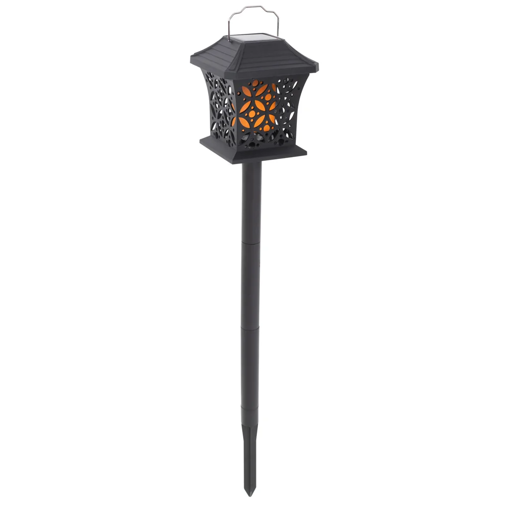 MG Standing Lantern solárna lampa 12 LED, čierna 