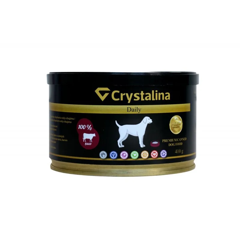 Konzerva Crystalina Daily 100% hovädzie 0,41 kg