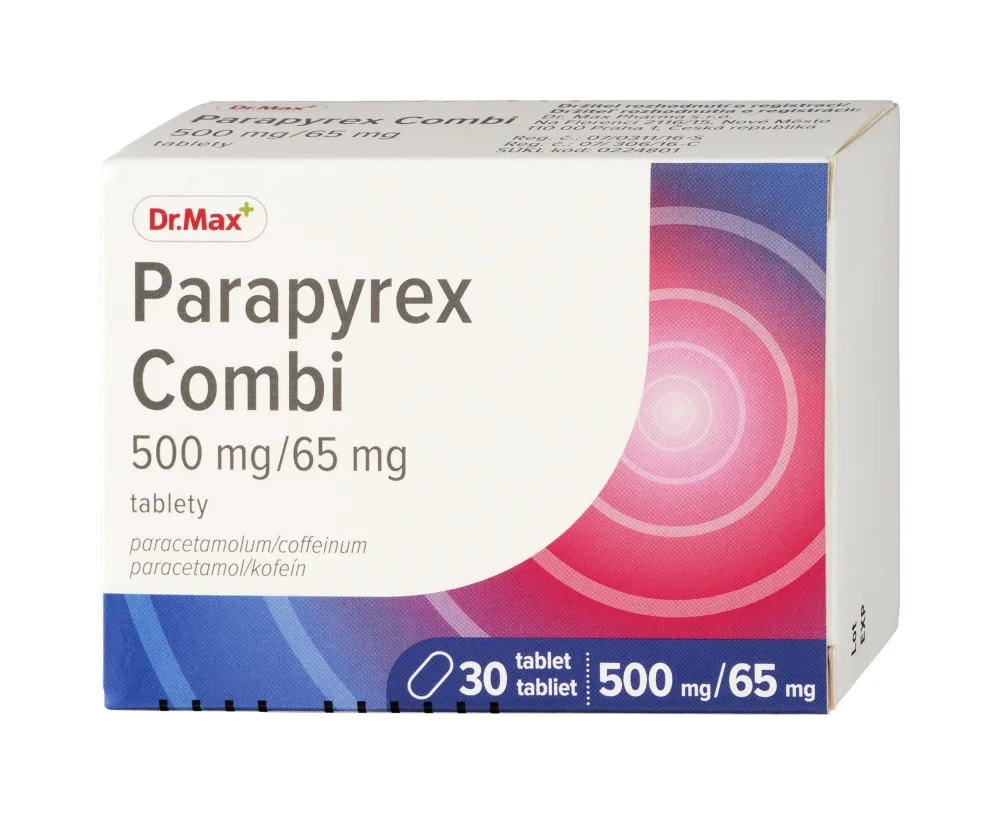 Parapyrex Combi 500 mg / 65mg 1×30tbl, liek proti bolesti a horúčke