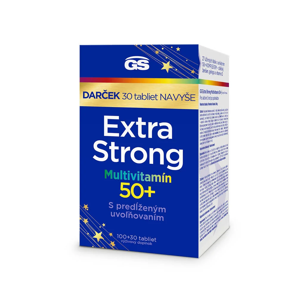 GS Extra Strong Multivitamín 50+ 1×130 tbl, výživový doplnok