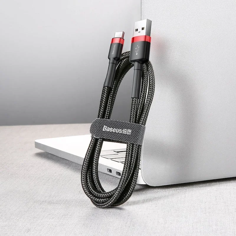 Baseus Cafule kábel USB / USB-C QC 3.0 2A 3m, čierny/červený 