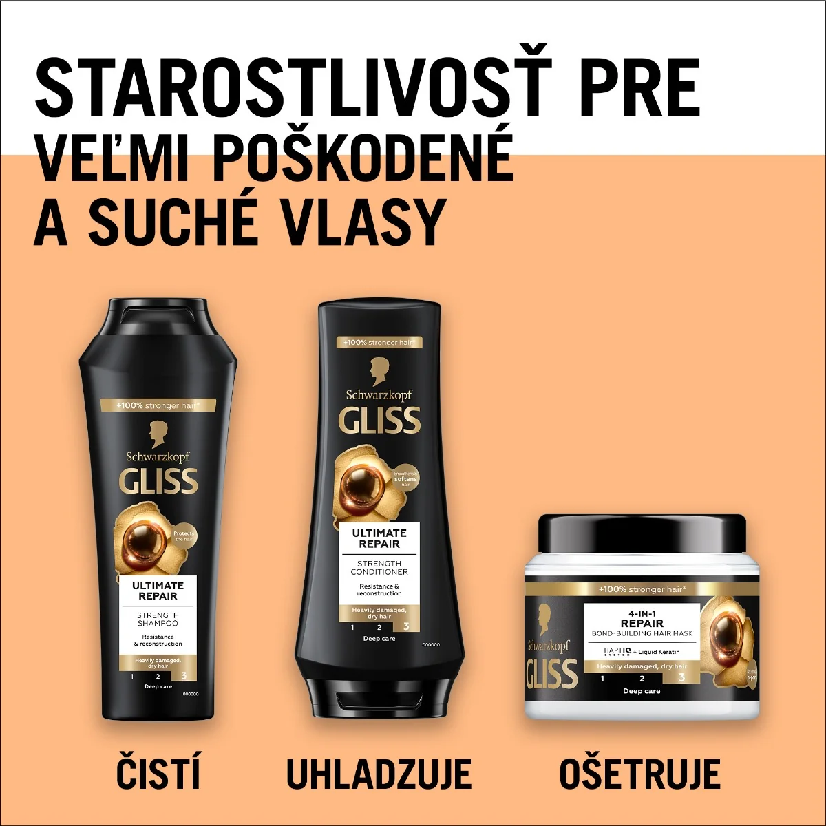 Schwarzkopf Gliss posilňujúci kondicionér Ultimate Repair 1×200 ml, kondicionér