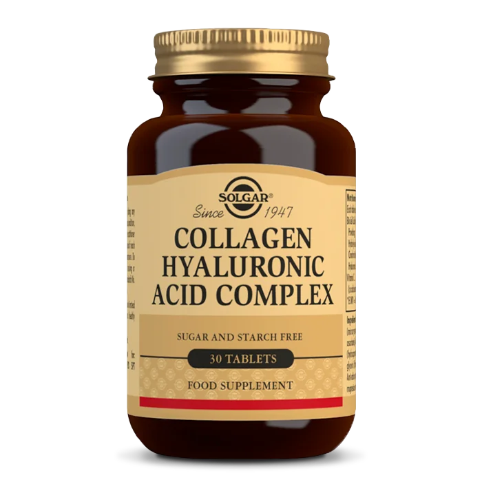 Solgar Collagen Hyaluronic Acid Complex Kolagén a kyselina hyalurónová 30 tabliet