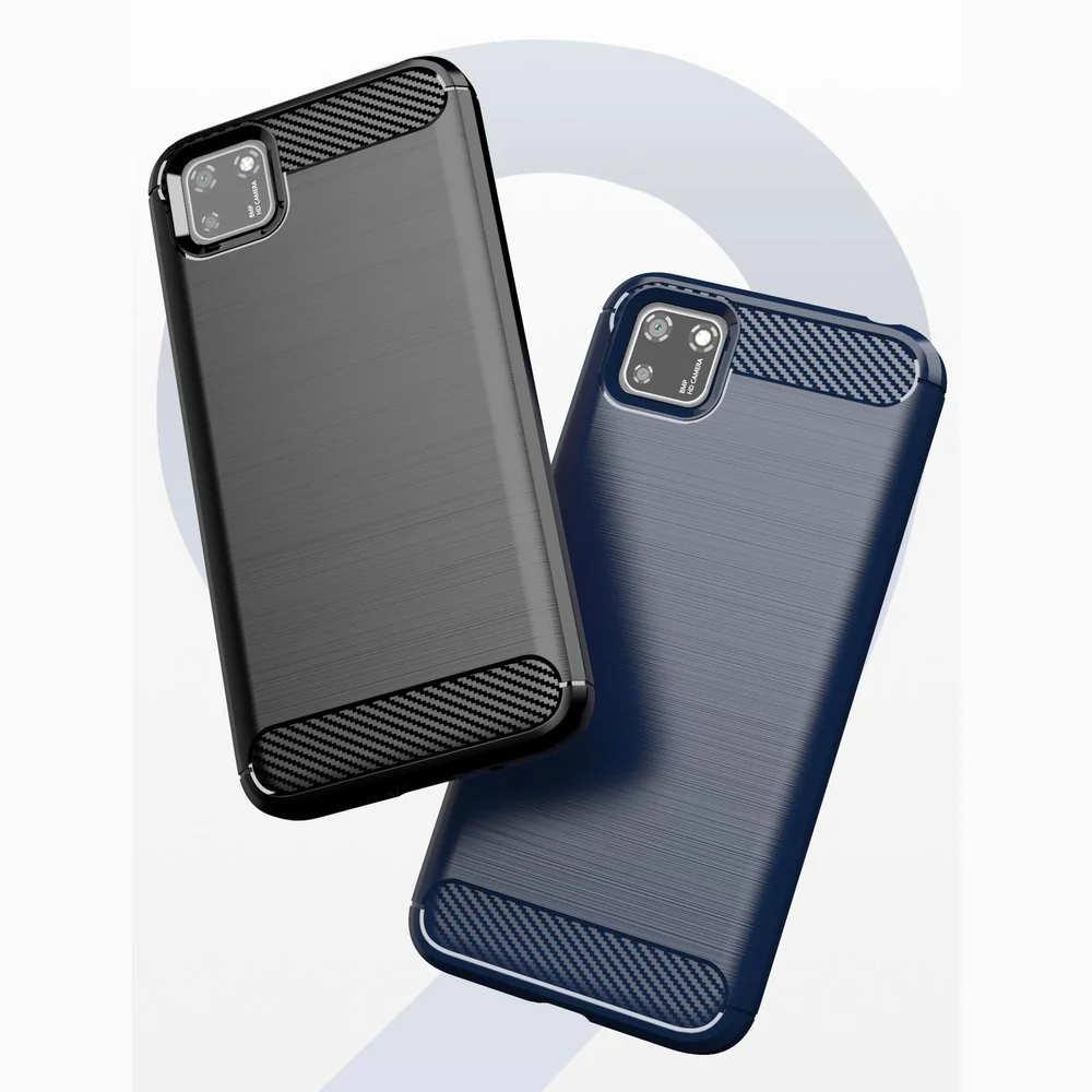 MG Carbon Case Flexible silikónový kryt na Huawei Y5p čierny