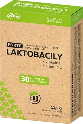 VITAR LAKTOBACILY FORTE + vláknina + vitamín C