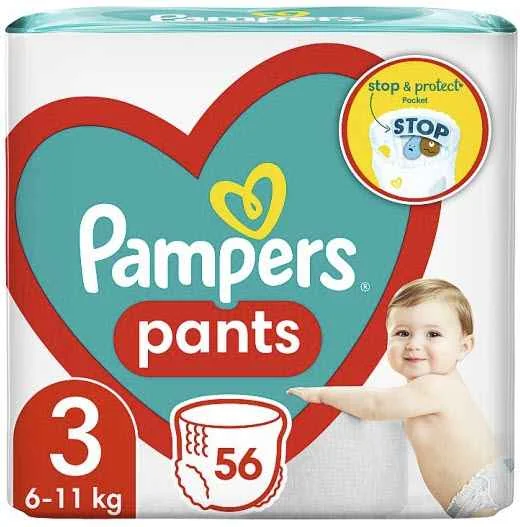 Pampers Pants S3 Maxi 1×56 ks, plienkové nohavičky