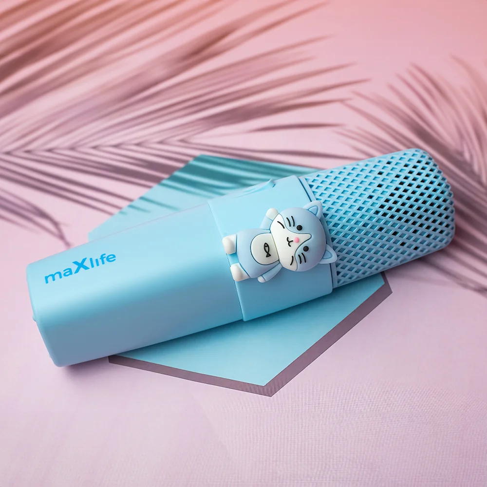 Maxlife MXBM-500 Bluetooth Karaoke mikrofón, modrý 