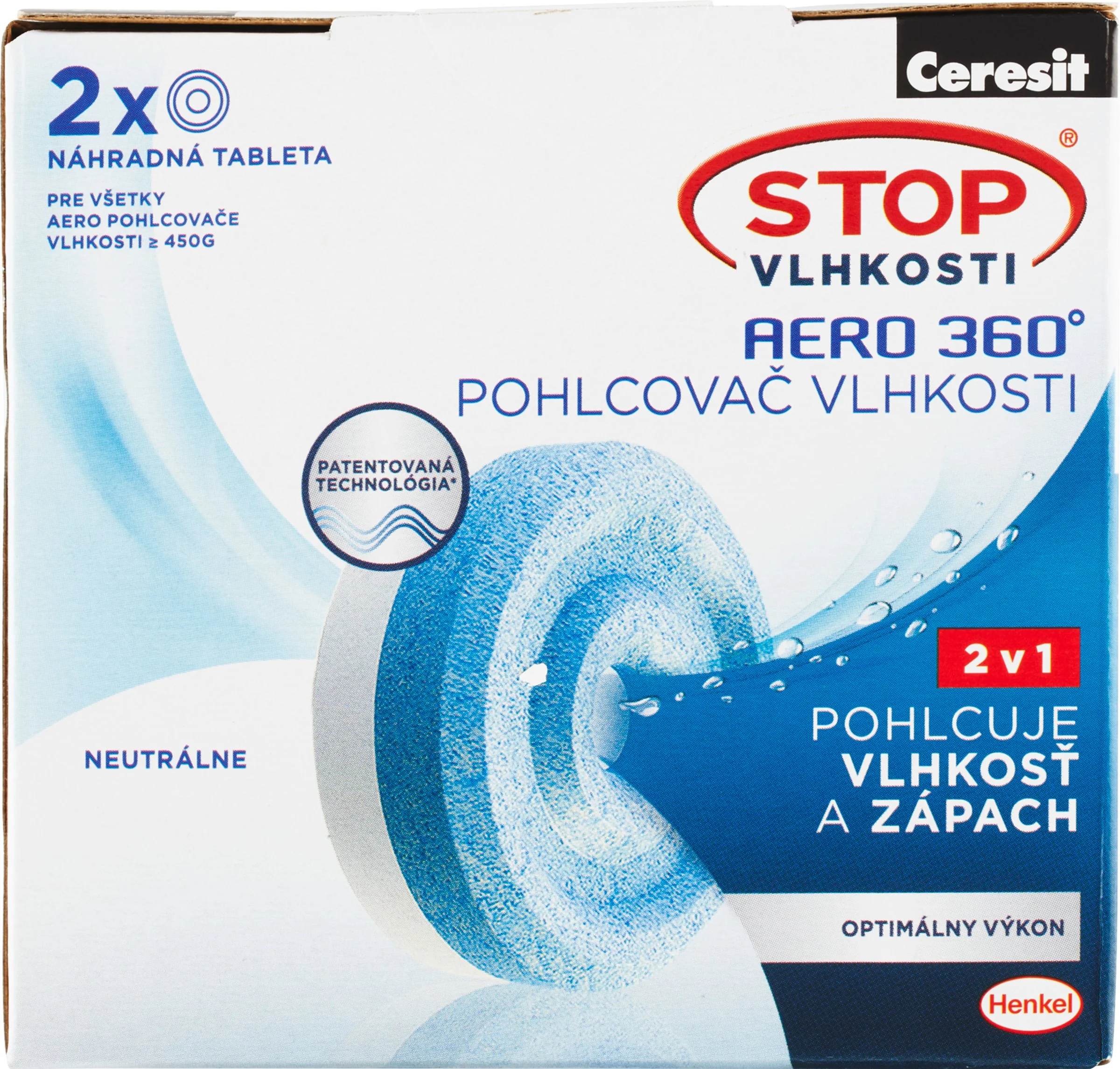 Ceresit Stop Vlhkosti AERO 360 2×450 g, pohlcovač vlhkosti