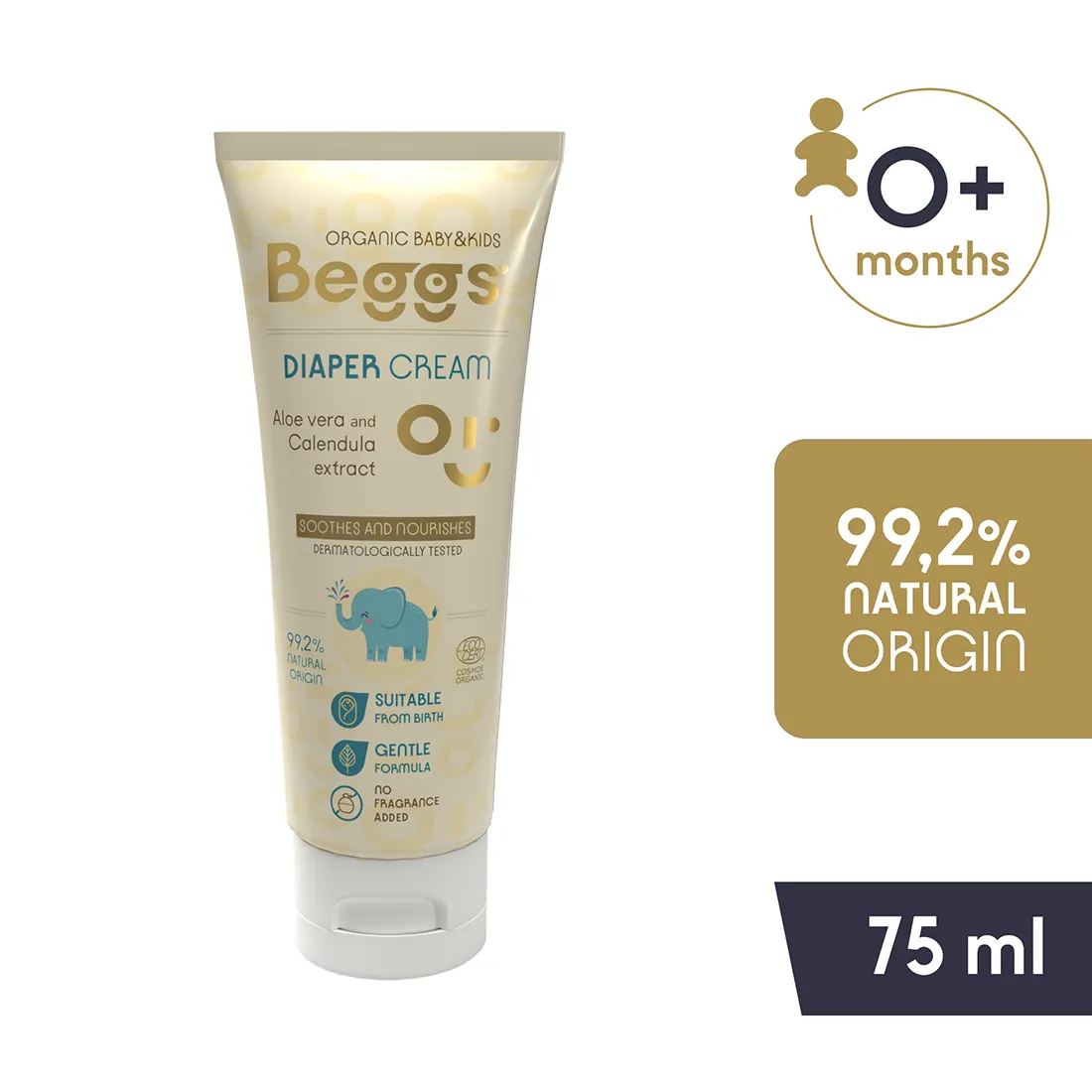 Beggs Krém na zadoček 1×75 ml, krém na zadoček