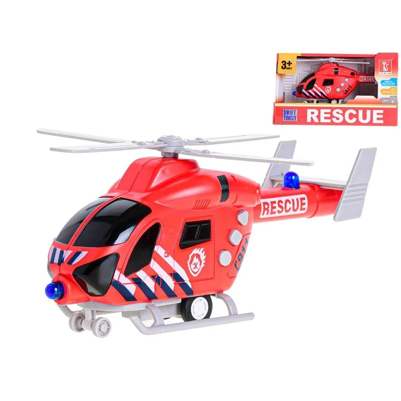 Helikoptéra hasiči s efektmi 20cm