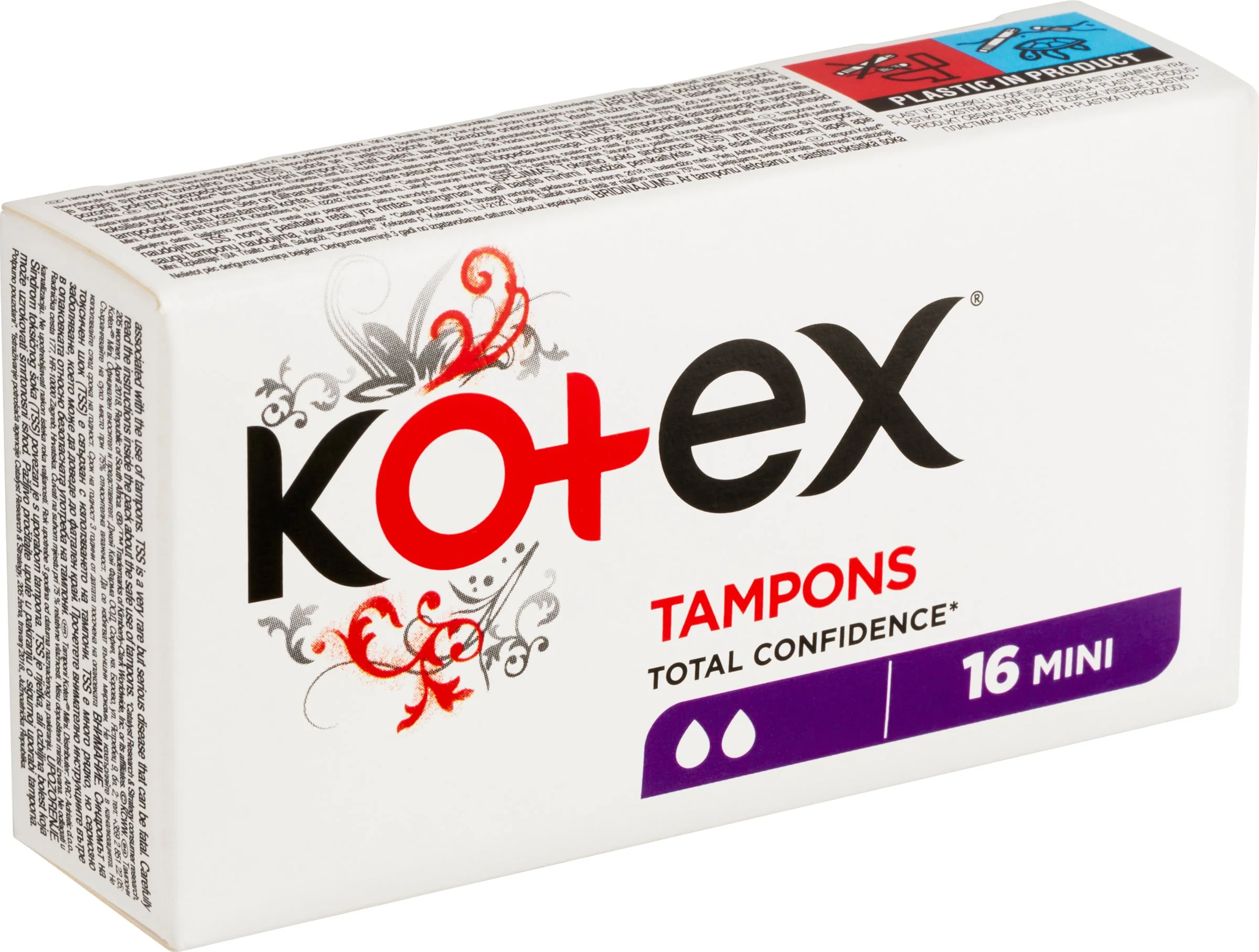 KOTEX tampóny Mini 16 ks 1×16 ks, dámske tampóny