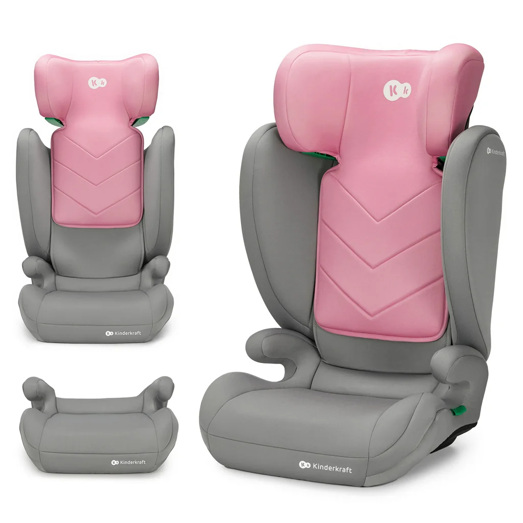 KINDERKRAFT Autosedačka i-Spark i-Size 100-150 cm Pink 1×1 ks, autosedačka